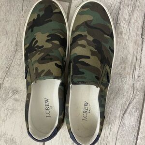 J Crew camo slide ons - 9.5